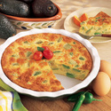 Frittata with Avocado, Roasted Peppers, Olives and Feta