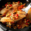 Tilapia with Mushrooms, Olives and Tomatoes