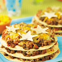 Beef and Cheese Tortilla Towers
