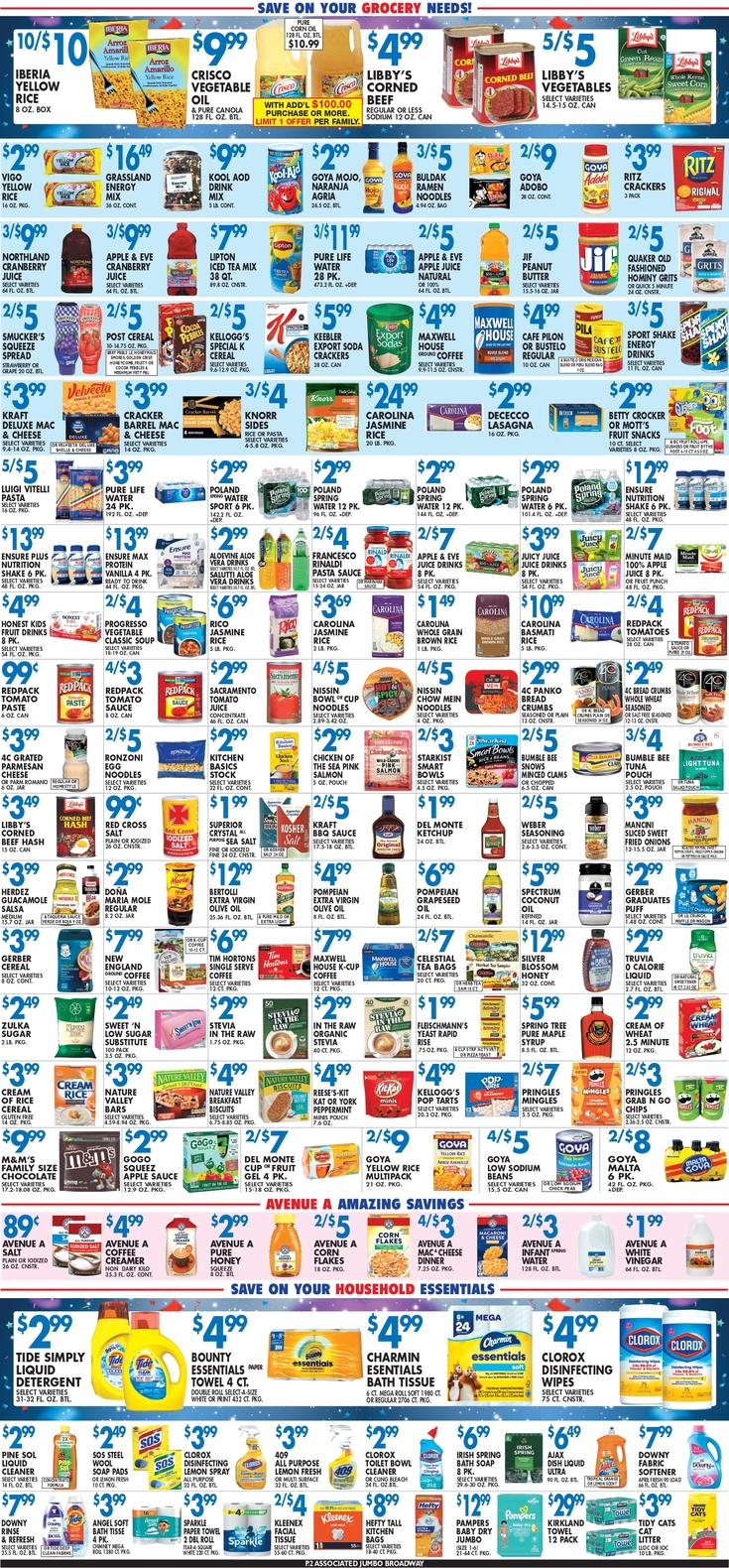 Print weekly specials associated supermarkets new york broadway