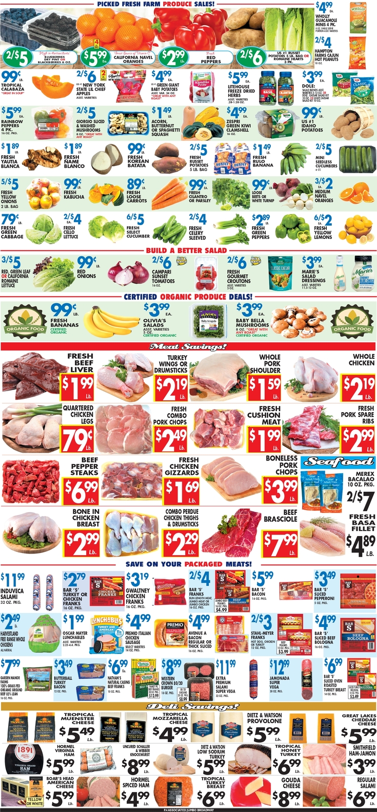 Print weekly specials associated supermarkets new york broadway